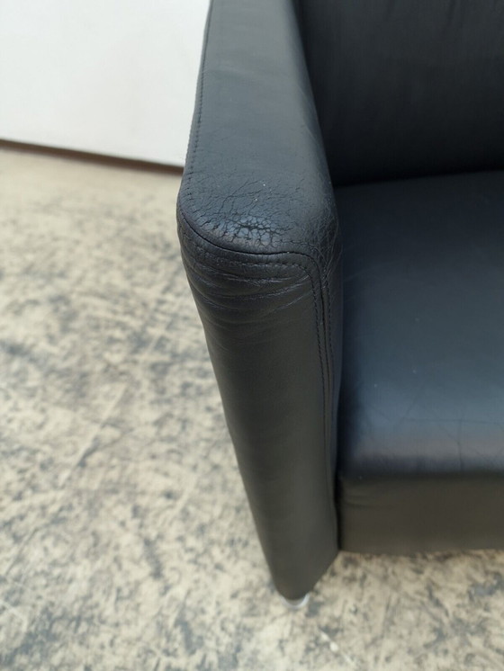 Image 1 of Walter Knoll fauteuil clubfauteuil zwart design fauteuil echt leer fauteuil Stoel