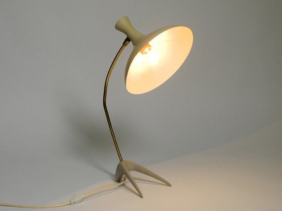 Image 1 of Zeldzame grote Mid Century Moderne Kraaienvoet Tafellamp van Karl Heinz Kinsky voor Cosack In Originele Staat