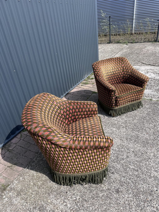 2 X Fauteuil Vintage Stoel 