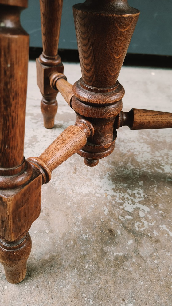 Image 1 of Vintage Antieke Eiken Pianokruk 1880 Napoleon Iii