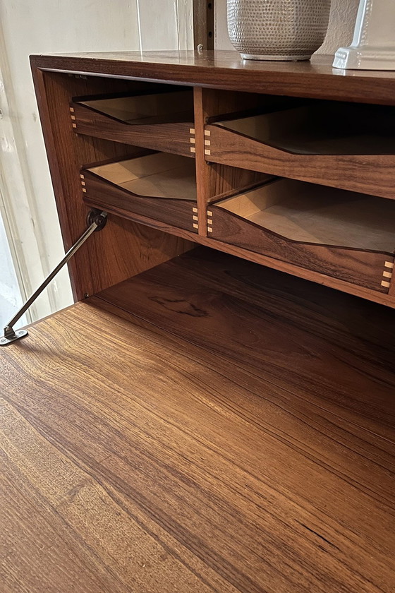 Image 1 of Poul Cadovius Wandsysteem; 1 Kastje, 4 Staanders En 10 Planken