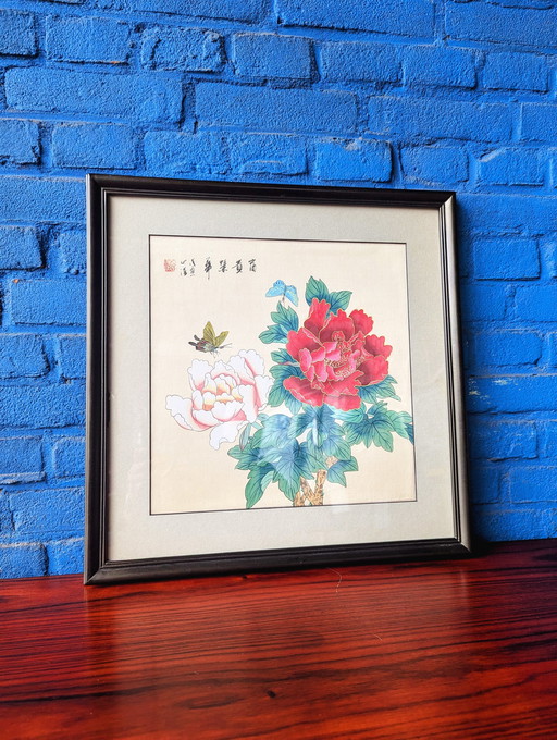 Vintage Japanse bloemenprint