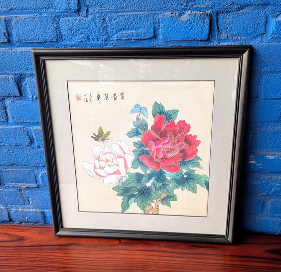 Image 1 of Vintage Japanse bloemenprint