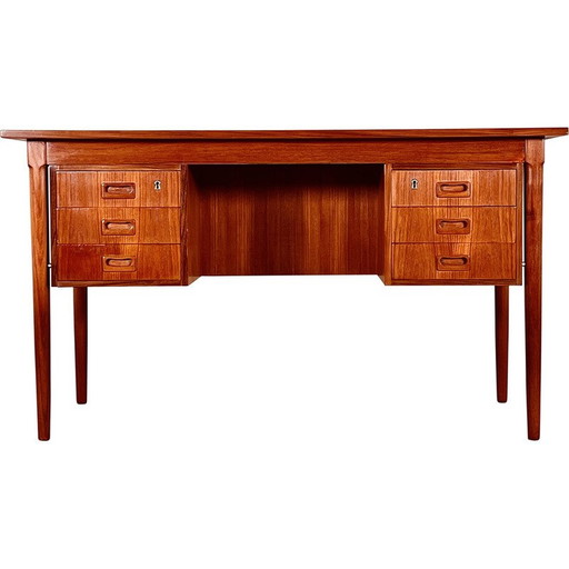 Mid Century teak bureau, Denemarken