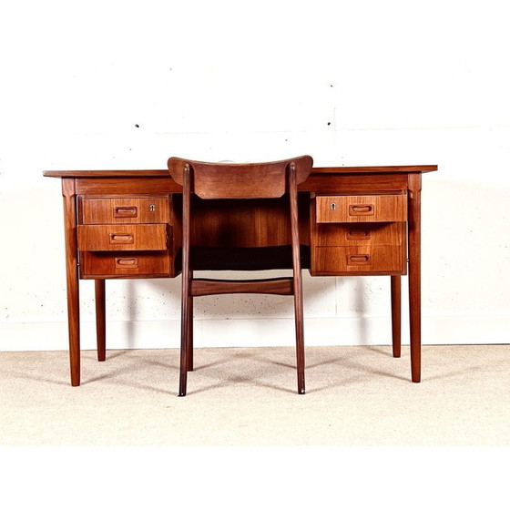 Image 1 of Mid Century teak bureau, Denemarken