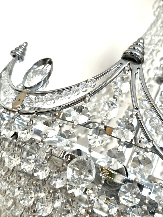 Image 1 of XL formaat luxueuze design Cristallstrass kristallen kroonluchter hanglamp Chrome frame 