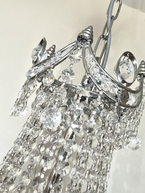 Image 1 of XL formaat luxueuze design Cristallstrass kristallen kroonluchter hanglamp Chrome frame 