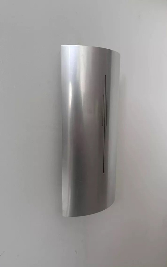 Image 1 of 2X Vintage wandlamp, Aluminium , Roland Jamois Frankrijk 1970