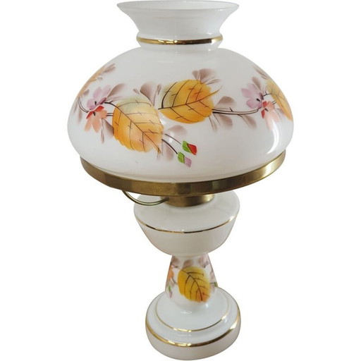 Vintage glazen lamp, Tsjechisch 1960