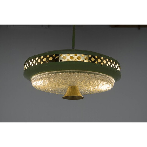 Image 1 of Vintage metalen hanglamp van Ludib Bratislava, 1960