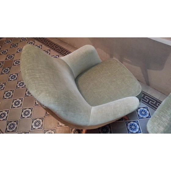 Image 1 of Deense groene fauteuil - jaren 1950