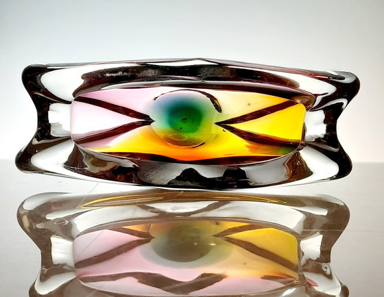 Image 1 of Vintage beker - Geblazen glas - Josef Rozinek - Borske Sklo - 1960