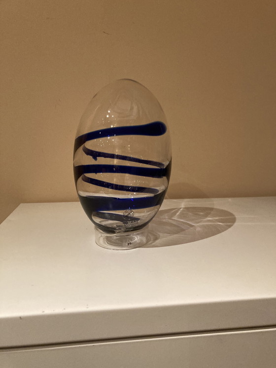 Image 1 of Vintage Glazen Ei Karisma Designed by Björn Ronnquist for Ikea