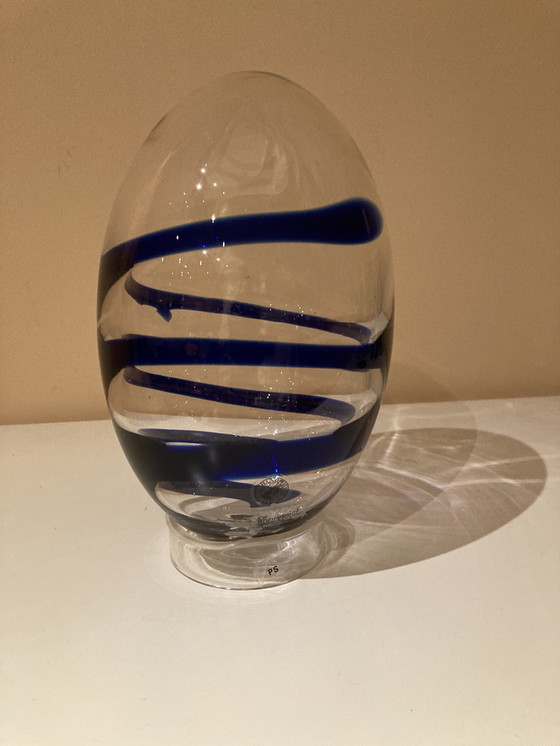 Image 1 of Vintage Glazen Ei Karisma Designed by Björn Ronnquist for Ikea