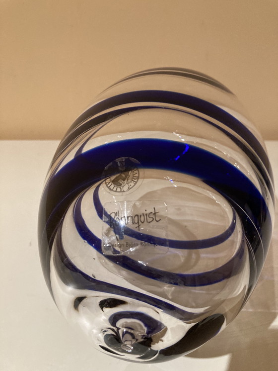 Image 1 of Vintage Glazen Ei Karisma Designed by Björn Ronnquist for Ikea