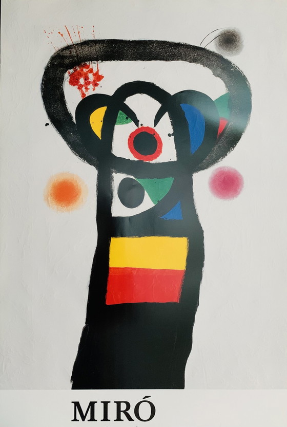 Image 1 of Joan Miró - "L'Atelier De Gravure" Kleuren Offsetlithografie, 1982