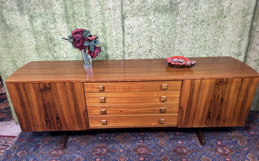 Mid century retro vintage teak palissander design dressoir van Vanson 1960