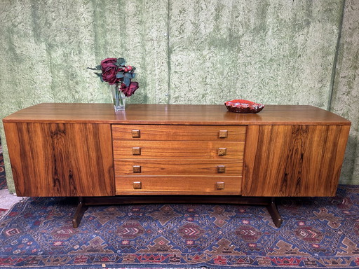 Mid century retro vintage teak palissander design dressoir van Vanson 1960