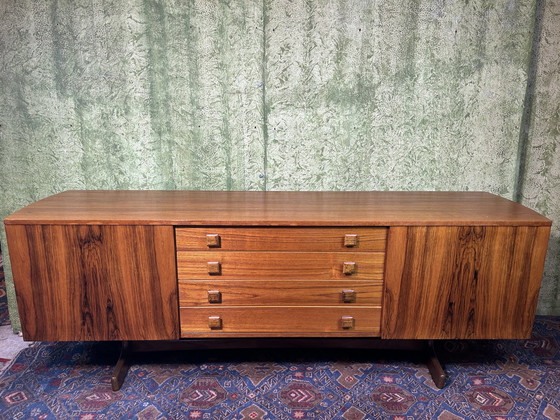 Image 1 of Mid century retro vintage teak palissander design dressoir van Vanson 1960