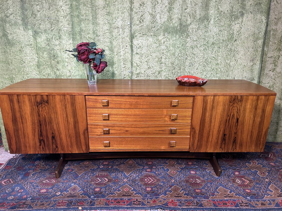 Image 1 of Mid century retro vintage teak palissander design dressoir van Vanson 1960