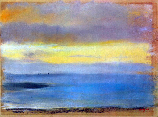 Edgar Degas - Coastal strip at sunset