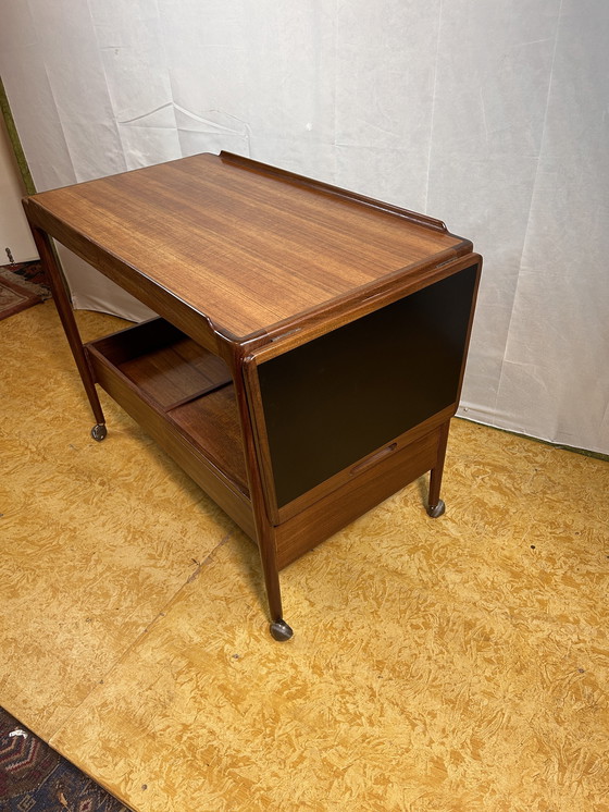 Image 1 of Mid Century Retro Vintage Teak en Afromosia serveerwagen van Gplan Ib Kofod Larsen 1960