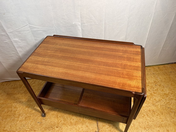 Image 1 of Mid Century Retro Vintage Teak en Afromosia serveerwagen van Gplan Ib Kofod Larsen 1960