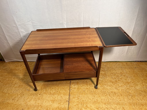 Mid Century Retro Vintage Teak en Afromosia serveerwagen van Gplan Ib Kofod Larsen 1960