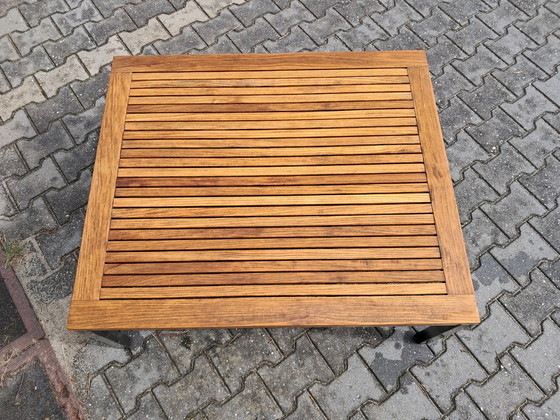 Image 1 of Gloster Rvs/Teak Lounge Tafel 100X86X40(H)Cm, Demontabel