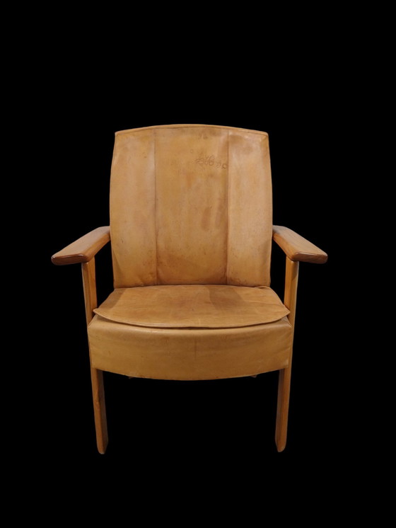 Image 1 of Cognac Danish Lounge Chair