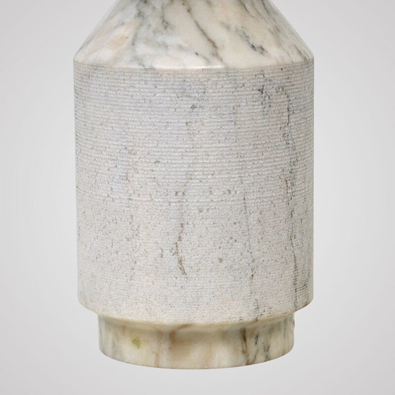 Image 1 of Vintage witte marmeren lamp, Frankrijk 1980