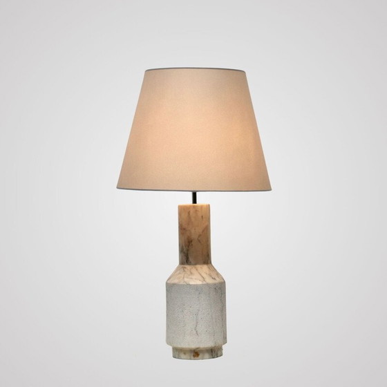 Image 1 of Vintage witte marmeren lamp, Frankrijk 1980