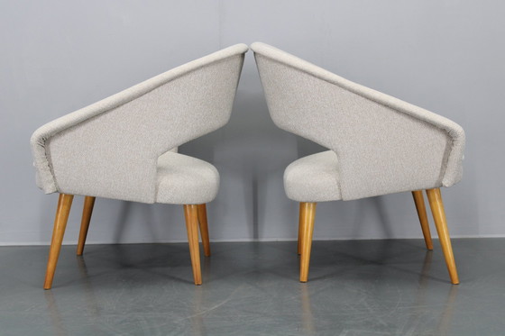 Image 1 of 1960S Paar gerestaureerde Shell-stoelen, Tsjecho-Slowakije