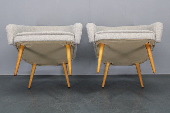 Image 1 of 1960S Paar gerestaureerde Shell-stoelen, Tsjecho-Slowakije