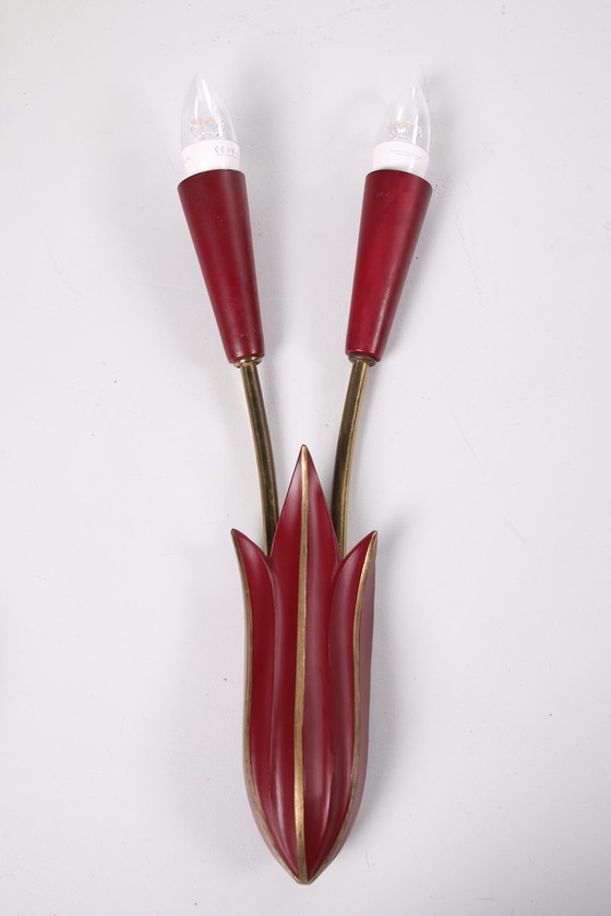 Image 1 of Mid Century Franse wandlampen