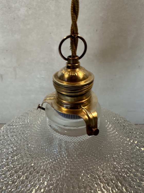 Image 1 of Vintage Holophane Hanglamp - Glas