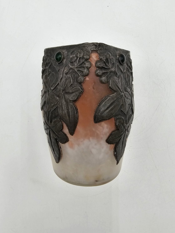 Image 1 of Art Nouveau Vaas Pate De Verre Tevan Margit