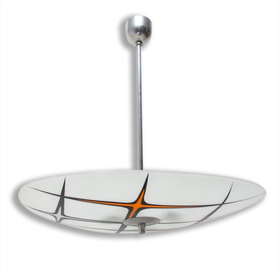 Image 1 of Vintage glazen hanglamp, Tsjecho-Slowakije 1960