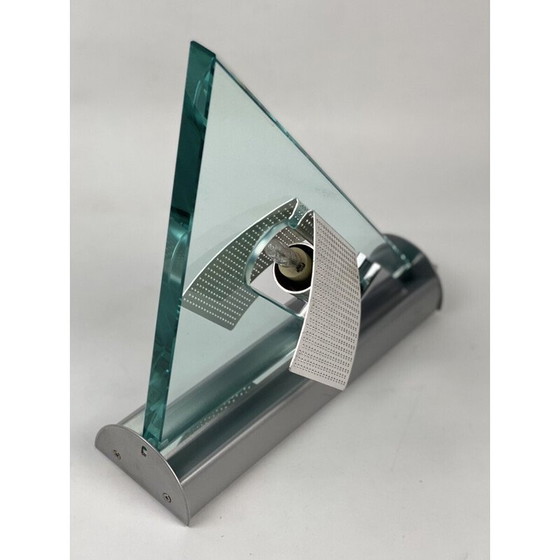 Image 1 of Paar vintage Icaro wandlampen in glas en metaal van Carlo Forcolini voor Artemide, Italië 1986