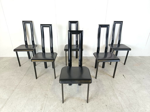 6x Ycami Regia Eetkamerstoelen van Antonello Mosca