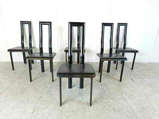 6x Ycami Regia Eetkamerstoelen van Antonello Mosca