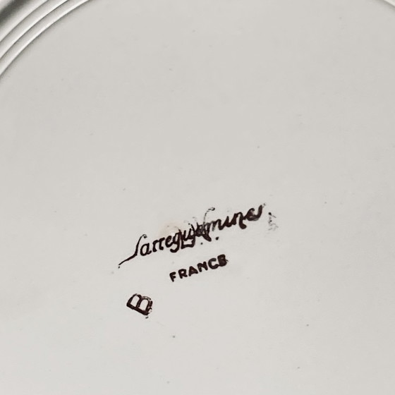 Image 1 of Lot De 6 Assiettes Plates Faïences Antiques Modèle Dépareillé Manufactures Française De Digoin, Sarreguemines