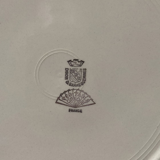 Image 1 of Lot De 6 Assiettes Plates Faïences Antiques Modèle Dépareillé Manufactures Française De Digoin, Sarreguemines