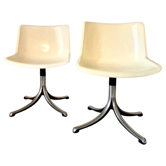 Image 1 of 3X Set van drie Modus bureaustoelen, Osvaldo Borsani voor Tecno, Italië 1960
