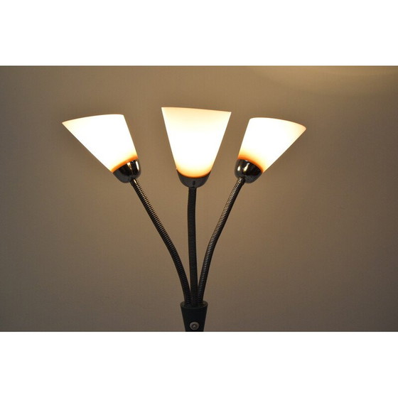 Image 1 of Vintage vloerlamp van glas, gelakt metaal en chroom, Tsjecho-Slowakije 1960