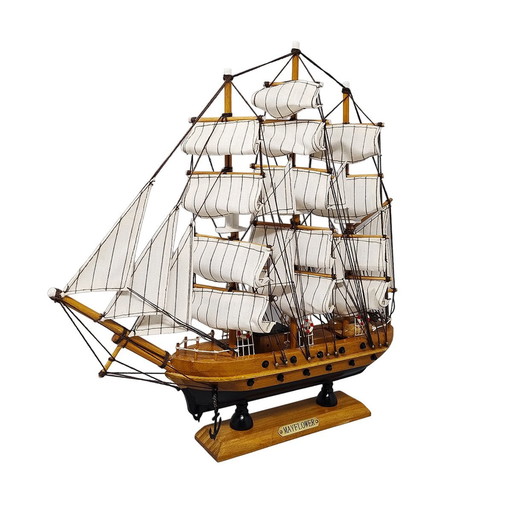 1970S Verbazingwekkend Mayflower Model Schip. Met de hand gemaakt. Gemaakt in Engeland