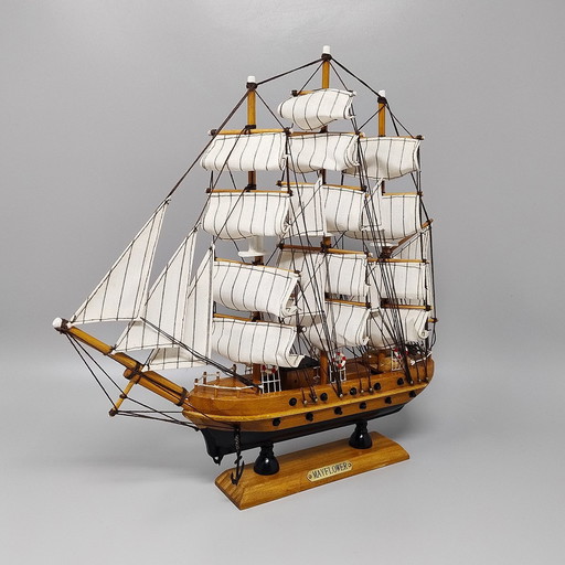 1970S Verbazingwekkend Mayflower Model Schip. Met de hand gemaakt. Gemaakt in Engeland