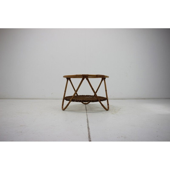 Image 1 of Vintage houten en glazen tafel van Jan Kalous voor Uluv, Tsjecho-Slowakije 1960