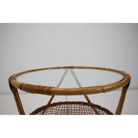 Image 1 of Vintage houten en glazen tafel van Jan Kalous voor Uluv, Tsjecho-Slowakije 1960