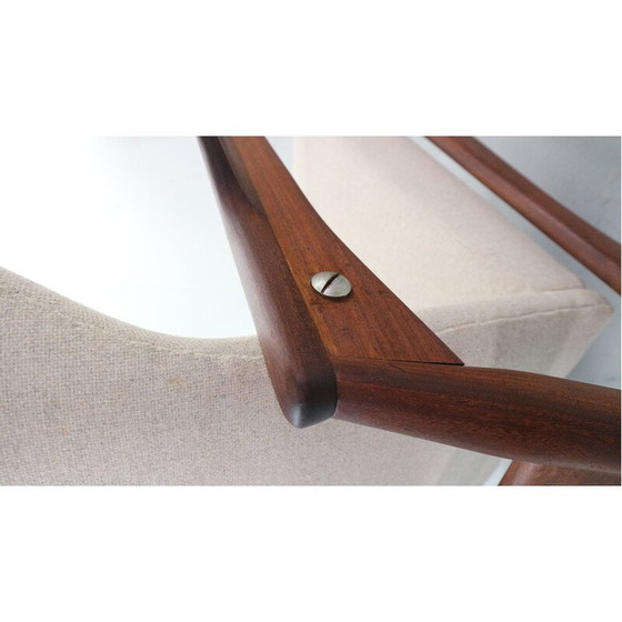 Image 1 of Paar vintage verstelbare teakhouten fauteuils van Ib Kofod Larsen, Denemarken 1954